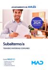 Subalterno/a. Temario Materias Comunes. Ayuntamiento De Avilés