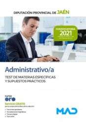Portada de Administrativo. Test de materias específicas y supuestos prácticos. Diputación Provincial de Jaén