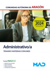 Portada de Administrativo/a. Temario de Materias Comunes. Comunidad Autónoma de Aragón