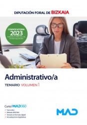 Portada de Administrativo/a. Temario volumen 1. Diputación Foral de Bizkaia