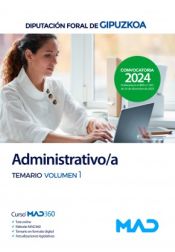 Portada de Administrativo/a. Temario volumen 1. Diputación Foral de Gipuzkoa