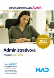 Portada de Administrativo/a. Temario volumen 1. Diputación Foral de Álava