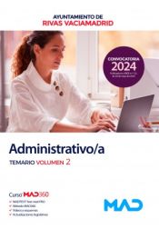 Portada de Administrativo/a. Temario volumen 2. Ayuntamiento de Rivas-Vaciamadrid