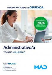 Portada de Administrativo/a. Temario volumen 2. Diputación Foral de Gipuzkoa