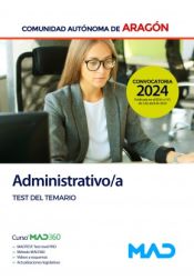 Portada de Administrativo/a. Test del temario. Comunidad Autónoma de Aragón