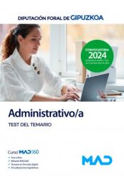 Portada de Administrativo/a. Test del temario. Diputación Foral de Gipuzkoa