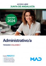 Portada de Administrativo/a (acceso libre). Temario volumen 1. Junta de Andalucía