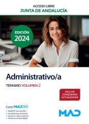 Portada de Administrativo/a (acceso libre). Temario volumen 2. Junta de Andaluc&iacute;a