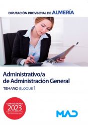 Portada de Administrativo/a de Administración General. Temario Bloque I. Diputación Provincial de Almería