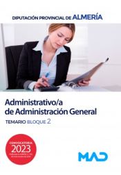 Portada de Administrativo/a de Administración General. Temario Bloque II. Diputación Provincial de Almería