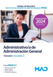 Portada de Administrativo/a de Administración General. Temario volumen 3. Consejo Insular de Mallorca (Consell de Mallorca)