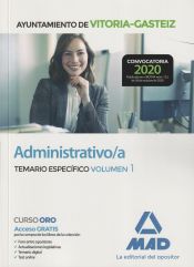 Portada de Administrativo/a del Ayuntamiento de Vitoria-Gasteiz. Temario Específico volumen 1