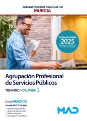 Portada de Agrupaci&oacute;n Profesional de Servicios P&uacute;blicos. Temario volumen 2. Comunidad Aut&oacute;noma Regi&oacute;n de Murcia