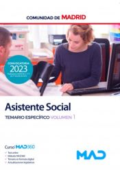 Portada de Asistente Social. Temario Específico volumen 1. Comunidad Autónoma de Madrid