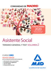 Portada de Asistente social de la Comunidad de Madrid. Temario general y test Volumen 2