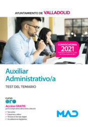 Portada de Auxiliar Administrativo. Test del temario. Ayuntamiento de Valladolid