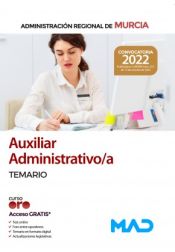 Portada de Auxiliar Administrativo/a. Temario. Comunidad Autónoma Región de Murcia