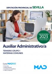 Portada de Auxiliar Administrativo/a. Temario Grupo I Materias Comunes. Diputación Provincial de Sevilla