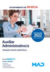 Portada de Auxiliar Administrativo/a. Temario parte específica. Ayuntamiento de Murcia