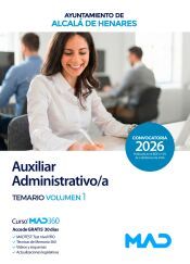 Portada de Auxiliar Administrativo/a. Temario volumen 1. Ayuntamiento de Alcal&aacute; de Henares