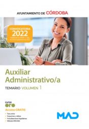 Portada de Auxiliar Administrativo/a. Temario volumen 1. Ayuntamiento de Córdoba