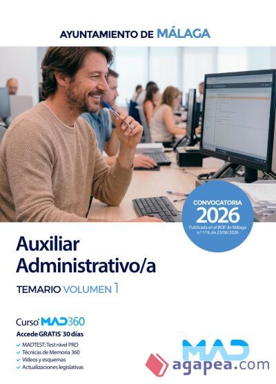 Auxiliar Administrativo/a. Temario volumen 1. Ayuntamiento de M&aacute;laga