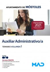 Portada de Auxiliar Administrativo/a. Temario volumen 1. Ayuntamiento de Móstoles
