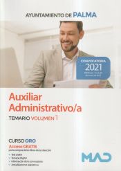 Portada de Auxiliar Administrativo/a. Temario volumen 1. Ayuntamiento de Palma