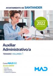 Portada de Auxiliar Administrativo/a. Temario volumen 1. Ayuntamiento de Santander