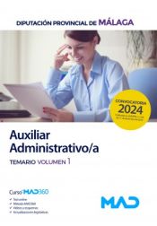 Portada de Auxiliar Administrativo/a. Temario volumen 1. Diputación de Málaga