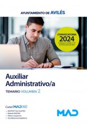 Portada de Auxiliar Administrativo/a. Temario volumen 2. Ayuntamiento de Avilés