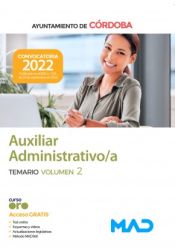 Portada de Auxiliar Administrativo/a. Temario volumen 2. Ayuntamiento de Córdoba