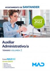 Portada de Auxiliar Administrativo/a. Temario volumen 2. Ayuntamiento de Santander