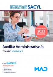 Portada de Auxiliar Administrativo/a. Temario volumen 3. Servicio de Salud de Castilla y León (SACYL)