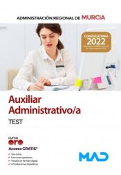 Portada de Auxiliar Administrativo/a. Test. Comunidad Autónoma Región de Murcia