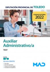 Portada de Auxiliar Administrativo/a. Test. Diputación Provincial de Toledo