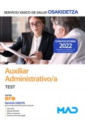 Portada de Auxiliar Administrativo/a. Test. Servicio Vasco de Salud (Osakidetza)