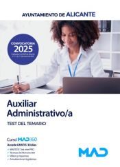 Portada de Auxiliar Administrativo/a. Test del temario. Ayuntamiento de Alicante