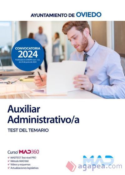 Auxiliar Administrativo/a. Test del temario. Ayuntamiento de Oviedo Auxiliar Administrativo/a. Test del temario. Ayuntamiento de Oviedo