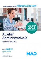 Portada de Auxiliar Administrativo/a. Test del temario. Ayuntamiento de Roquetas de Mar