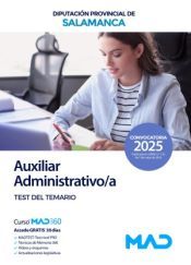 Portada de Auxiliar Administrativo/a. Test del temario. Diputaci&oacute;n Provincial de Salamanca