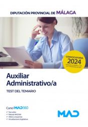 Portada de Auxiliar Administrativo/a. Test del temario. Diputación de Málaga