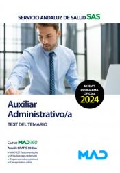 Portada de Auxiliar Administrativo/a. Test del temario. Servicio Andaluz de Salud (SAS)