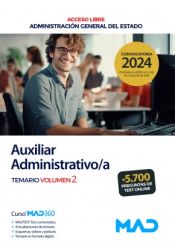 Portada de Auxiliar Administrativo/a (acceso libre). Temario volumen 2. Administración General del Estado