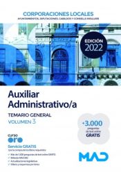 Portada de Auxiliar Administrativo/a de Corporaciones Locales. Temario General Volumen 3