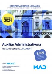 Portada de Auxiliar Administrativo/a de Corporaciones Locales. Temario General volumen 1