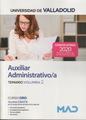 Portada de Auxiliar Administrativo/a de la Universidad de Valladolid. Temario Volumen 2