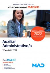 Portada de Auxiliar Administrativo/a (estabilización). Temario y test. Ayuntamiento de Madrid