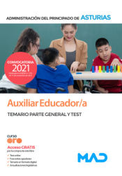 Portada de Auxiliar Educador/a. Temario parte general y test. Principado de Asturias
