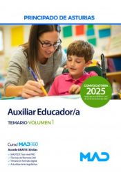 Portada de Auxiliar Educador/a. Temario volumen 1. Principado de Asturias